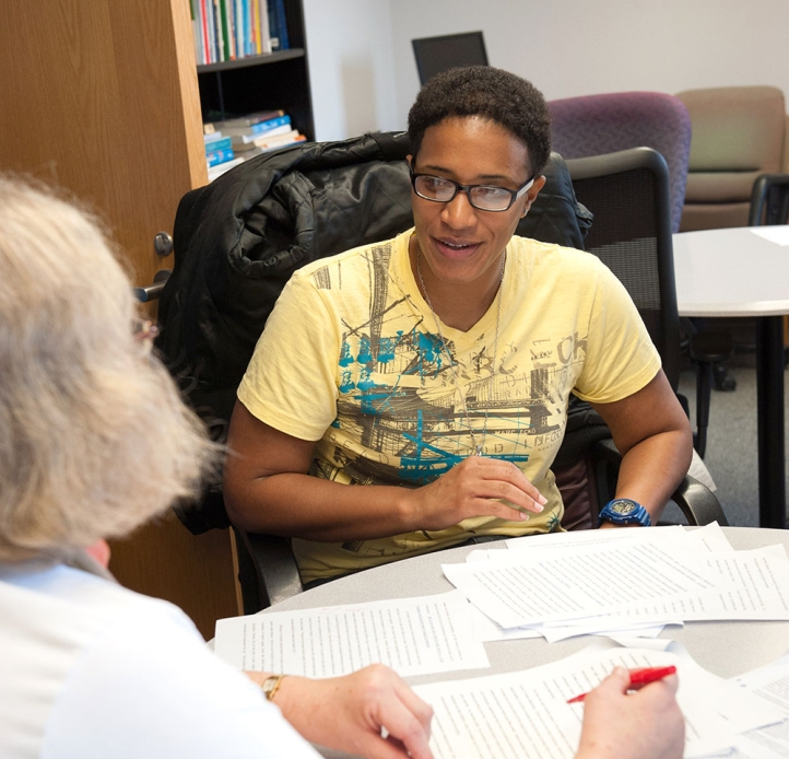 Student with an advisor